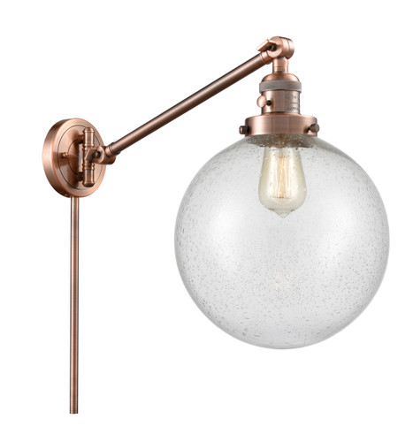 Beacon 1 Light Swing Arm With Switch In Antique Copper (237-Ac-G204-10)