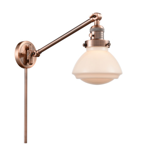 Olean 1 Light Swing Arm With Switch In Antique Copper (237-Ac-G321)