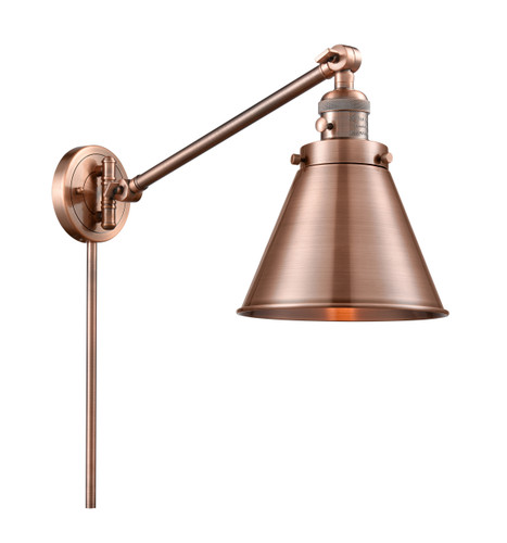 Appalachian 1 Light Swing Arm With Switch In Antique Copper (237-Ac-M13-Ac)