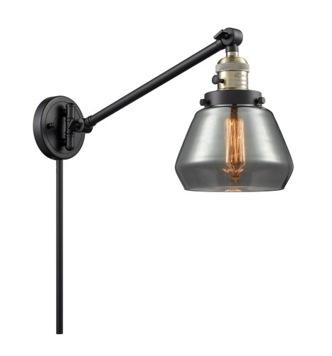 Fulton 1 Light Swing Arm With Switch In Black Antique Brass (237-Bab-G173)