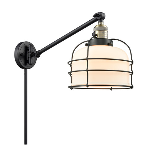 Bell Cage 1 Light Swing Arm With Switch In Black Antique Brass (237-Bab-G71-Ce)