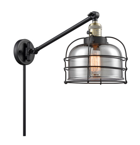 Bell Cage 1 Light Swing Arm With Switch In Black Antique Brass (237-Bab-G73-Ce)