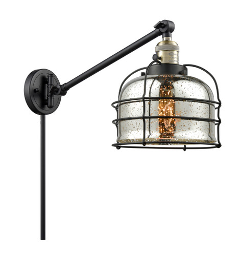 Bell Cage 1 Light Swing Arm With Switch In Black Antique Brass (237-Bab-G78-Ce)