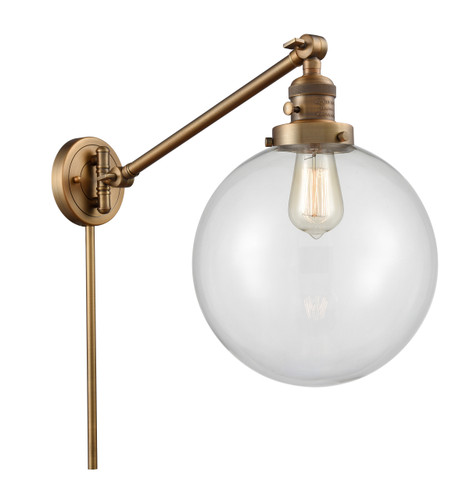 Beacon 1 Light Swing Arm With Switch In Brushed Brass (237-Bb-G202-10)