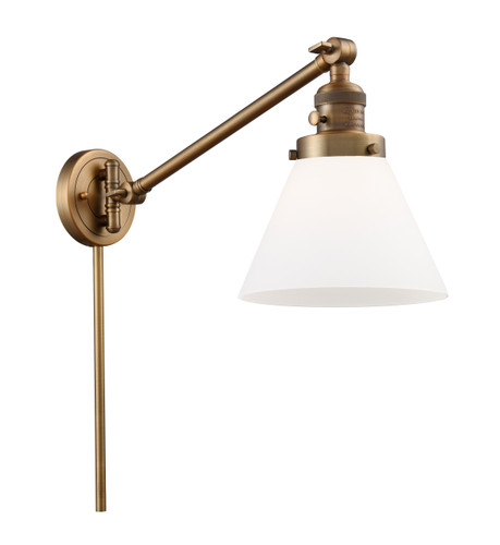 Cone 1 Light Swing Arm With Switch In Brushed Brass (237-Bb-G41)