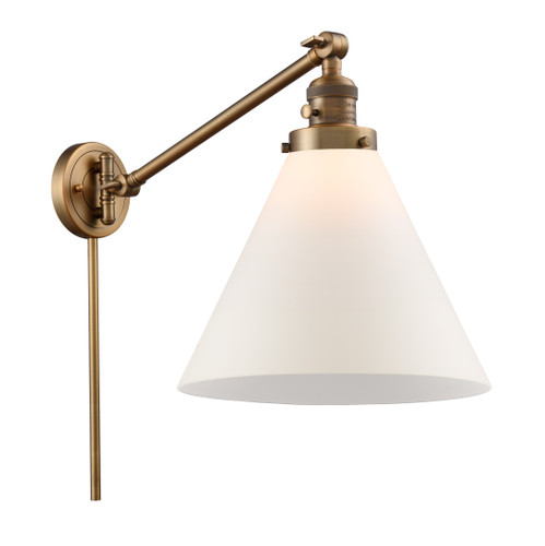 Cone 1 Light Swing Arm With Switch In Brushed Brass (237-Bb-G41-L)