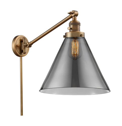 Cone 1 Light Swing Arm With Switch In Brushed Brass (237-Bb-G43-L)
