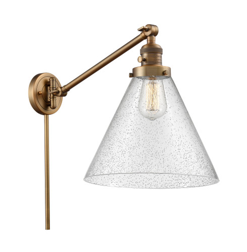 Cone 1 Light Swing Arm With Switch In Brushed Brass (237-Bb-G44-L)