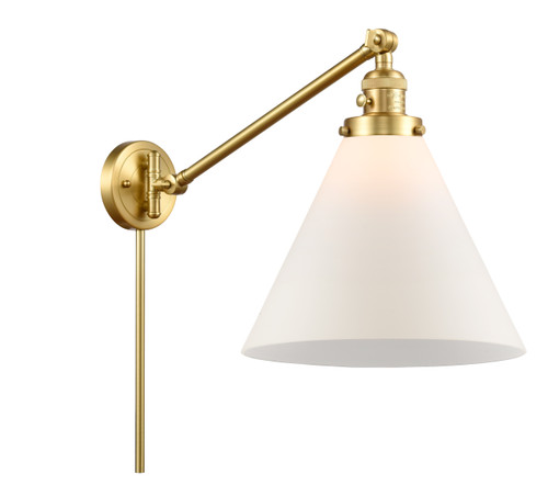 Cone 1 Light Swing Arm With Switch In Satin Gold (237-Sg-G41-L)