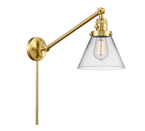 Cone 1 Light Swing Arm With Switch In Satin Gold (237-Sg-G42)