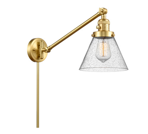 Cone 1 Light Swing Arm With Switch In Satin Gold (237-Sg-G44)