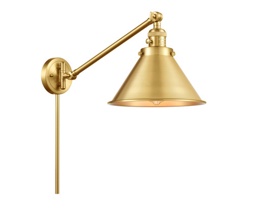 Briarcliff 1 Light Swing Arm With Switch In Satin Gold (237-Sg-M10-Sg)