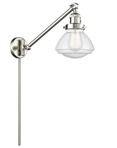 Olean 1 Light Swing Arm With Switch In Brushed Satin Nickel (237-Sn-G324)