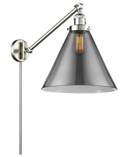 Cone 1 Light Swing Arm With Switch In Brushed Satin Nickel (237-Sn-G43-L)