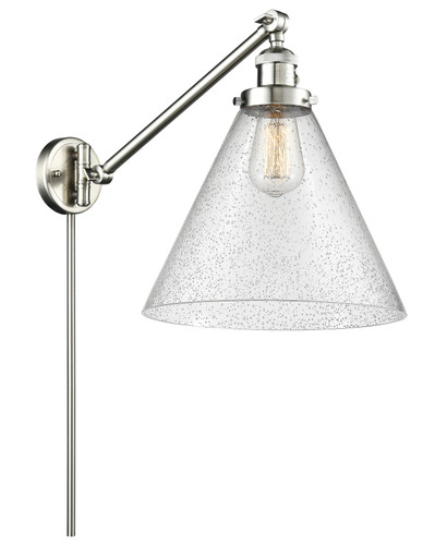 Cone 1 Light Swing Arm With Switch In Brushed Satin Nickel (237-Sn-G44-L)