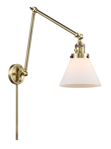 Cone 1 Light Swing Arm With Switch In Antique Brass (238-Ab-G41)