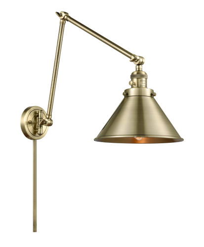 Briarcliff 1 Light Swing Arm With Switch In Antique Brass (238-Ab-M10-Ab)