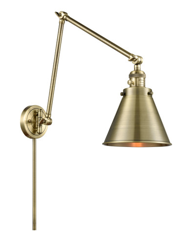 Appalachian 1 Light Swing Arm With Switch In Antique Brass (238-Ab-M13-Ab)