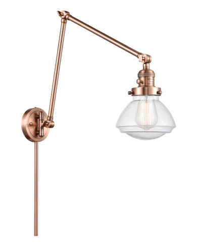 Olean 1 Light Swing Arm With Switch In Antique Copper (238-Ac-G324)