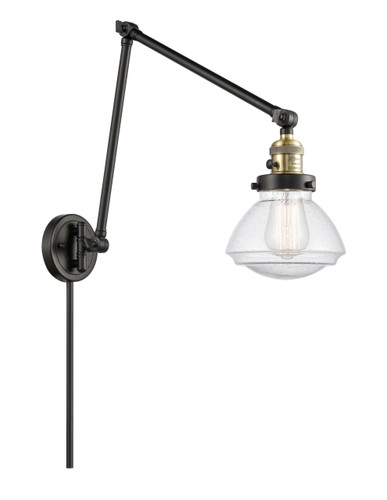 Olean 1 Light Swing Arm With Switch In Black Antique Brass (238-Bab-G324)