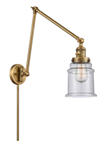 Canton 1 Light Swing Arm With Switch In Brushed Brass (238-Bb-G184)