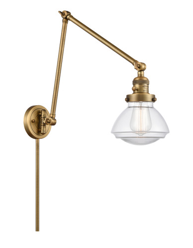 Olean 1 Light Swing Arm With Switch In Brushed Brass (238-Bb-G322)