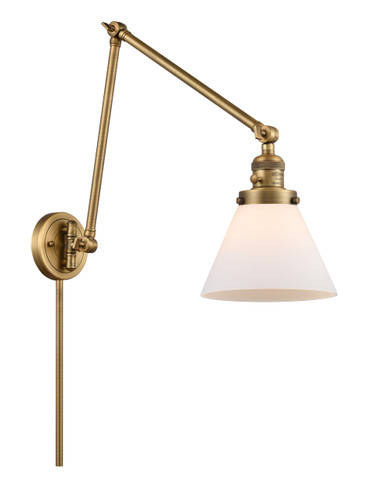 Cone 1 Light Swing Arm With Switch In Brushed Brass (238-Bb-G41)