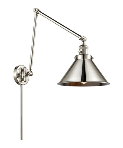 Briarcliff 1 Light Swing Arm With Switch In Polished Nickel (238-Pn-M10-Pn)