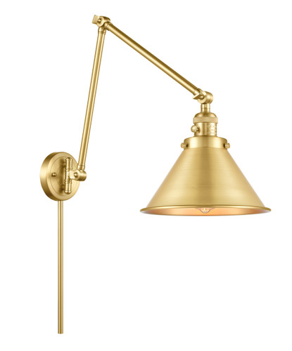 Briarcliff 1 Light Swing Arm With Switch In Satin Gold (238-Sg-M10-Sg)