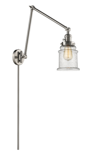 Canton 1 Light Swing Arm With Switch In Brushed Satin Nickel (238-Sn-G184)