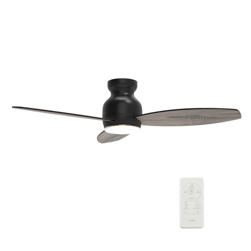 Trento 52" Matte Black Outdoor Smart Ceiling Fan, Light Kit (VS523Q-L12-BG-1)