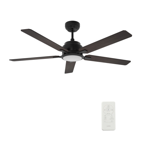 Espear 52" Black Outdoor Smart Ceiling Fan, Light Kit (VS525J-L12-B5-1)