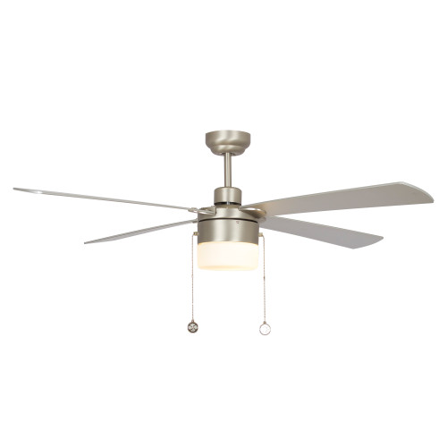 Amalfi 52" Nickel Indoor Pull Chain Ceiling Fan, Light Kit (VWGA-524H2-L11-SJ-1)