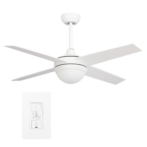 Neva 48" White Indoor Smart Ceiling Fan, LED Light Kit (VWGS-484C-L11-W1-1)