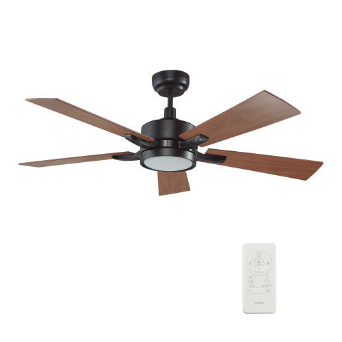 Appleton 56" Black Outdoor Smart Ceiling Fan, Light Kit (VS565E-L12-B3-1)