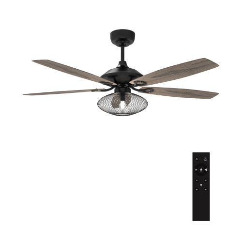 Karson 52" Black Indoor Ceiling Fan, Light Kit (VC525D1-L16-BG-1)