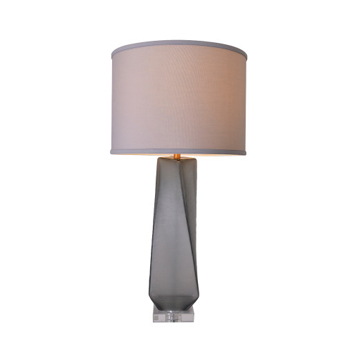 Calla Big 1 Light Table Lamp, Smoke Grey, Light Grey Fabric Shade (VAT-G31011A1)