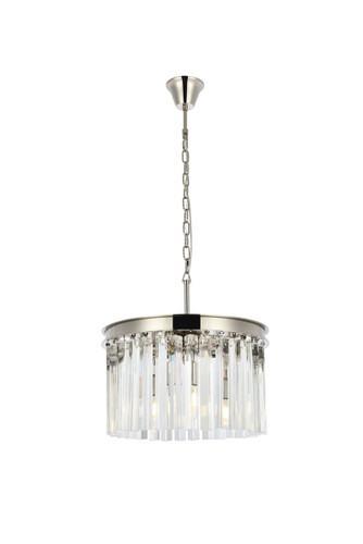 Sydney 3 Light Polished Nickel Pendant With Clear Crystal (1208D16PN/RC)