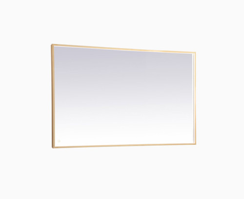 Pier LED Brass Rectangular Mirror (MRE63660BR)