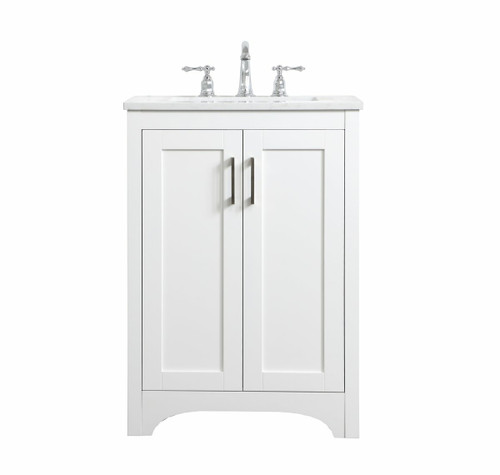 Moore 24" Single White Bathroom Vanity (VF17024WH)