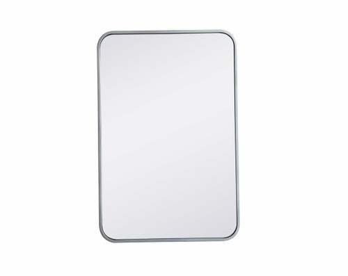 Evermore Soft Corner Silver Rectangular Mirror (MR802030S)