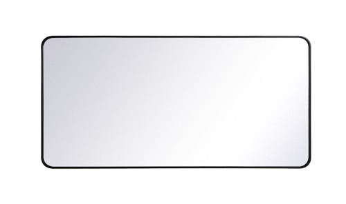 Evermore Soft Corner Black Rectangular Mirror (MR803060BK)