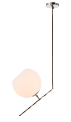 Ryland 1 Light Chrome Pendant With Frosted White Glass (LD8045D10C)