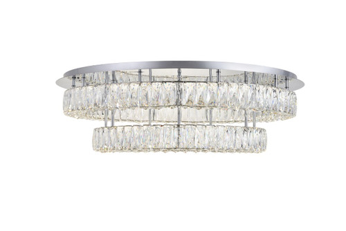 Monroe LED Chrome Flush Mount With Clear Crystal (3503F33L2C)