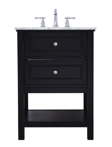 Metropolis 24" Single Black Bathroom Vanity (VF27024BK)