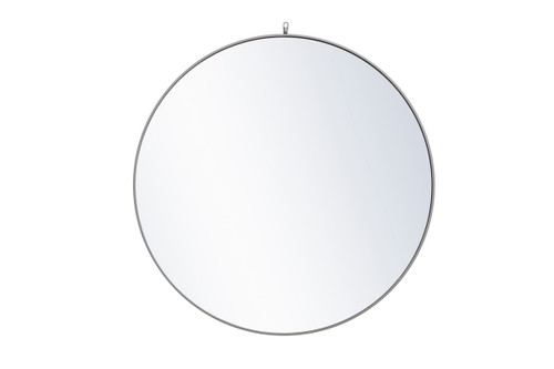 Rowan Grey Round Mirror With Decorative Hook (MR4067GR)