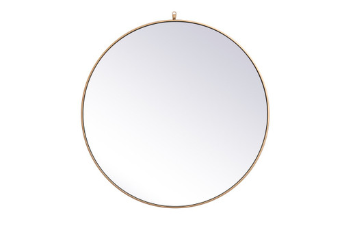 Monet Brass Round Mirror With Decorative Hook (MR4739BR)