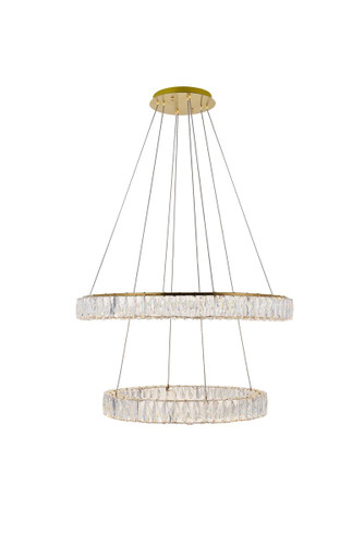 Monroe Integrated Led Chip Light Gold Chandelier Clear Royal Cut Crystal (3503G32G)
