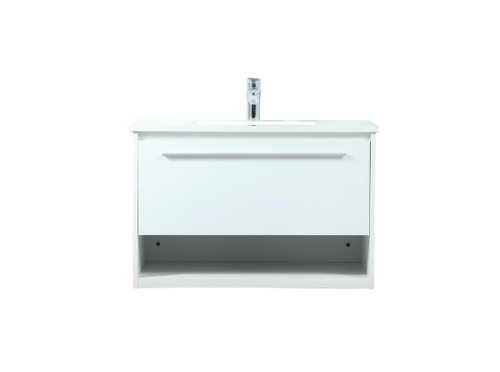 Roman 30" Single White Bathroom Vanity (VF43530MWH)