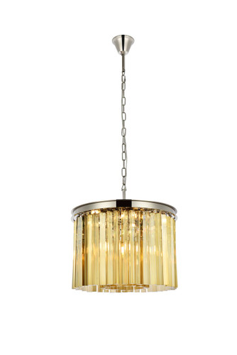 Sydney 6 Light Polished Nickel Pendant With Crystal (1208D20PN-GT/RC)